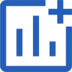 Chart plus. icon